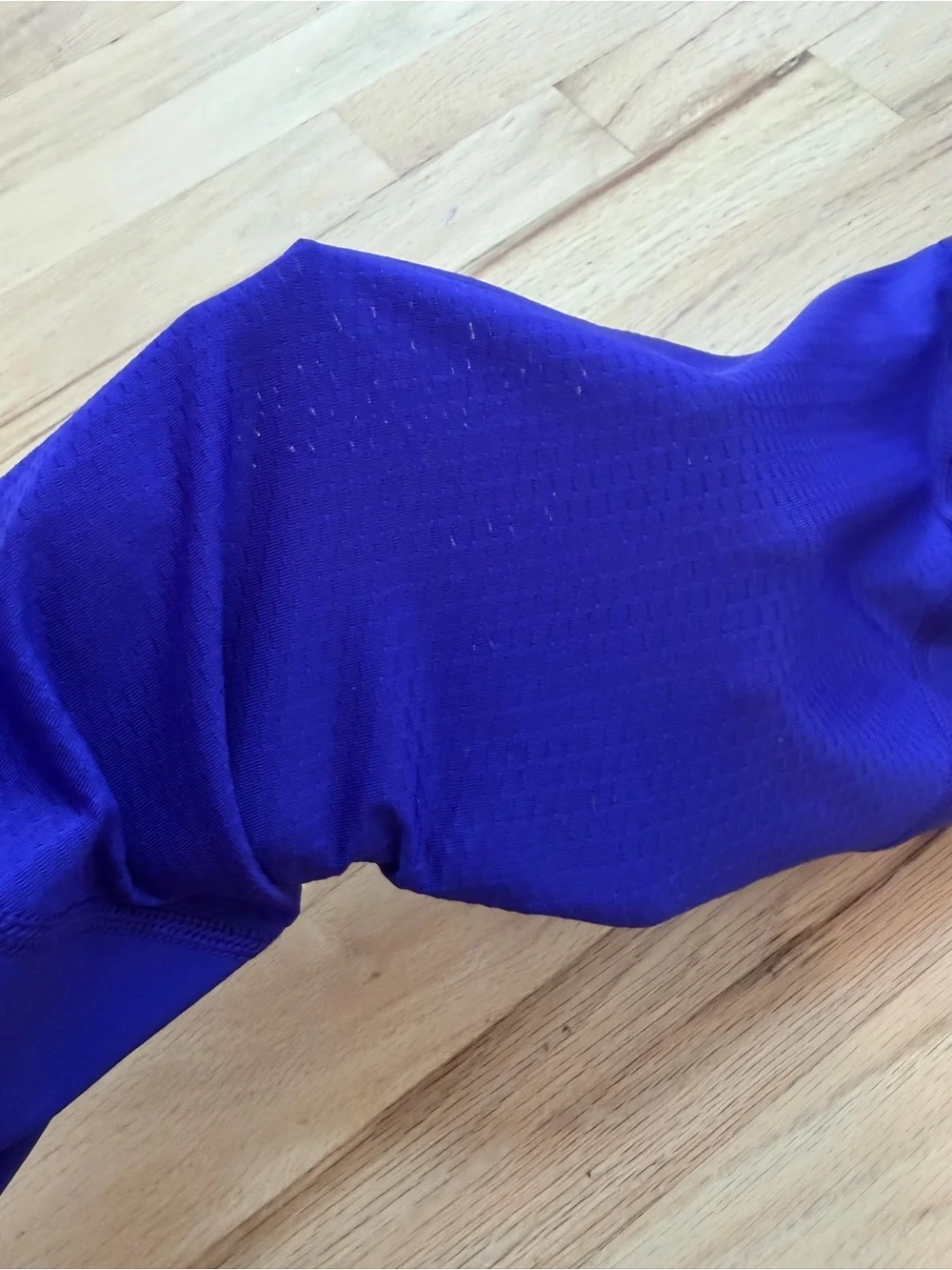 Electric Blue Athletic Capri Leggings W Mesh Panels